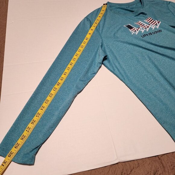 Life Is Good women's XXL long sleeve performance shirt 3 beach chairs Americana - Picture 9 of 9